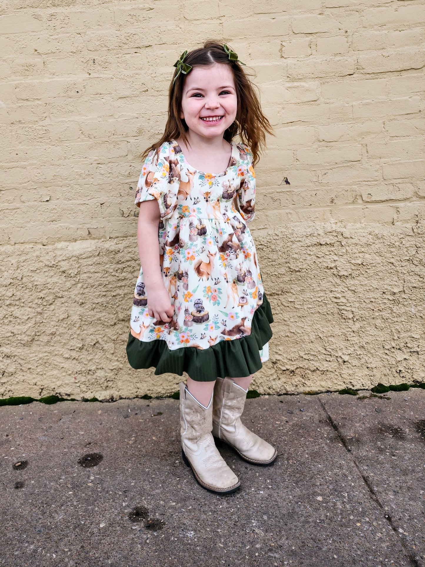 Ruffle Front Dress - The Little Dickens Shop