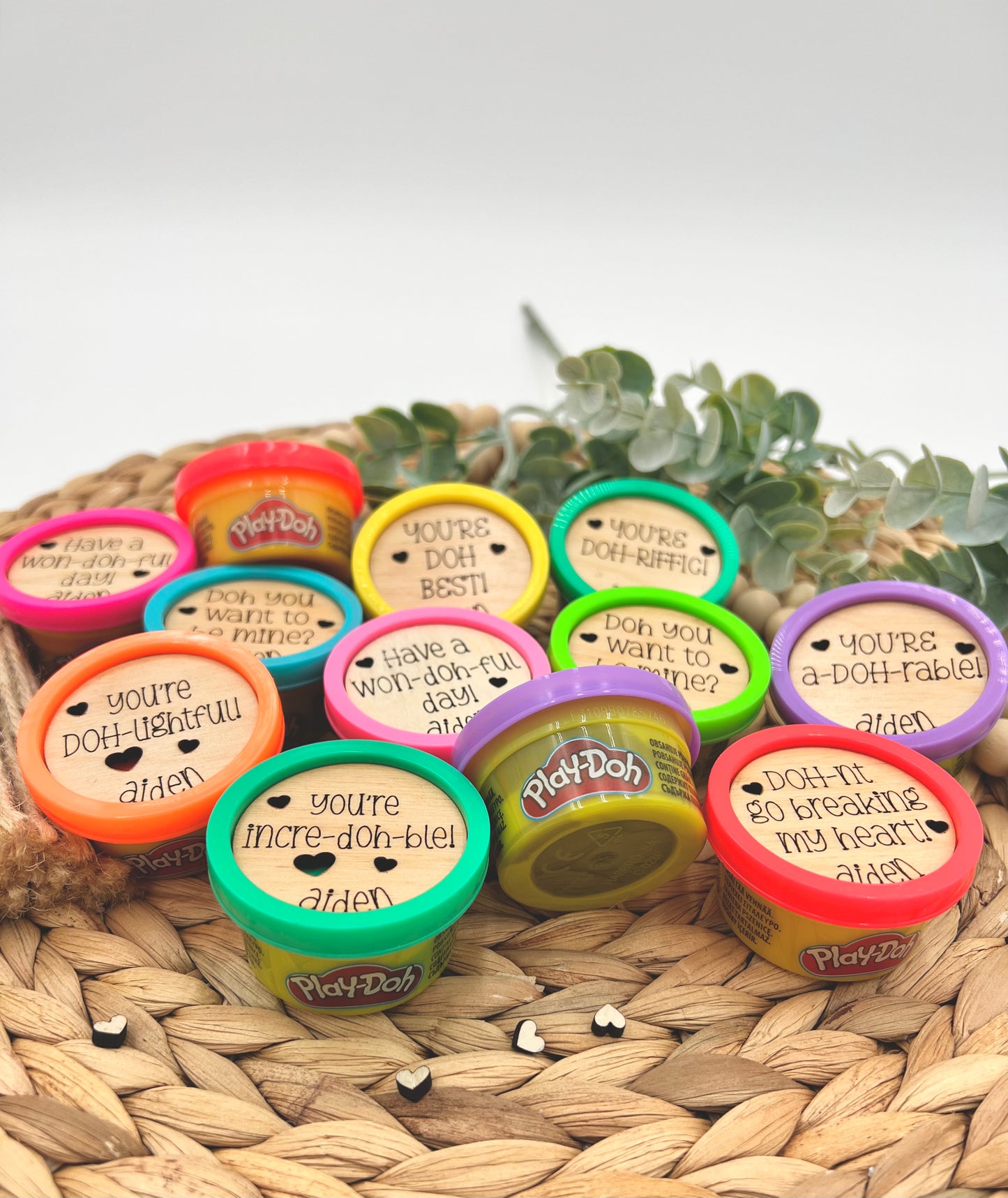 Valentine's Play Dough Tokens (Play Dough Included)