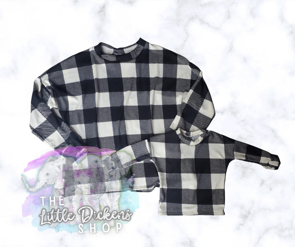 Buffalo Plaid Dolman - The Little Dickens Shop