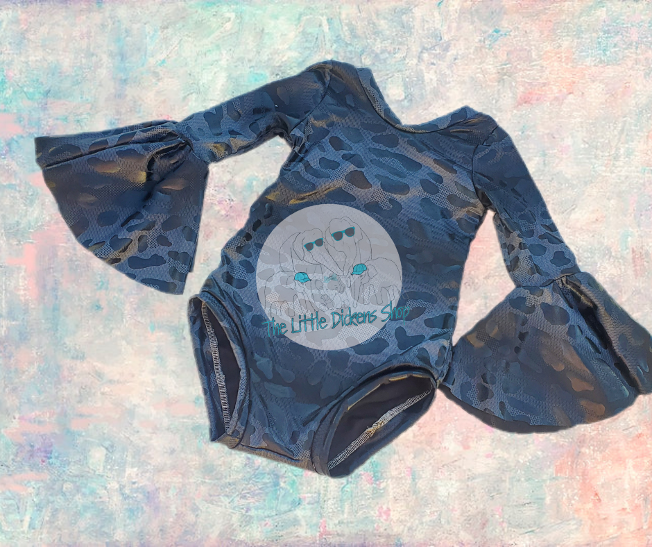 Black Leopard Bell Sleeve Leo - The Little Dickens Shop