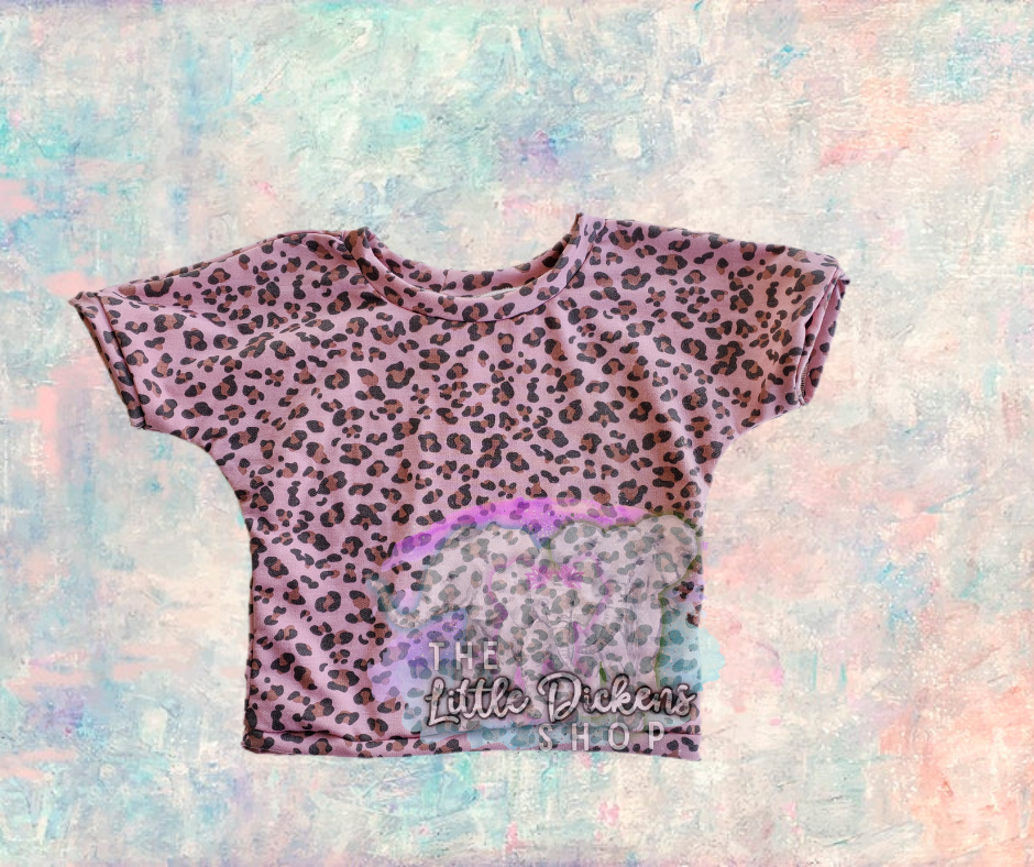 Pink Leopard Lounge Top - The Little Dickens Shop