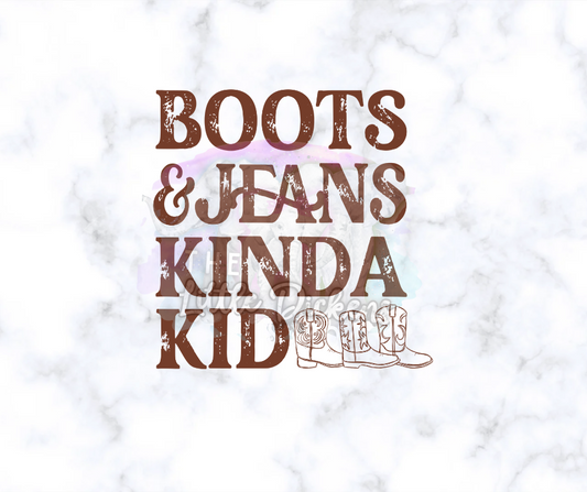 Bella Tee- Boots and Jeans Kinda Kid - The Little Dickens Shop