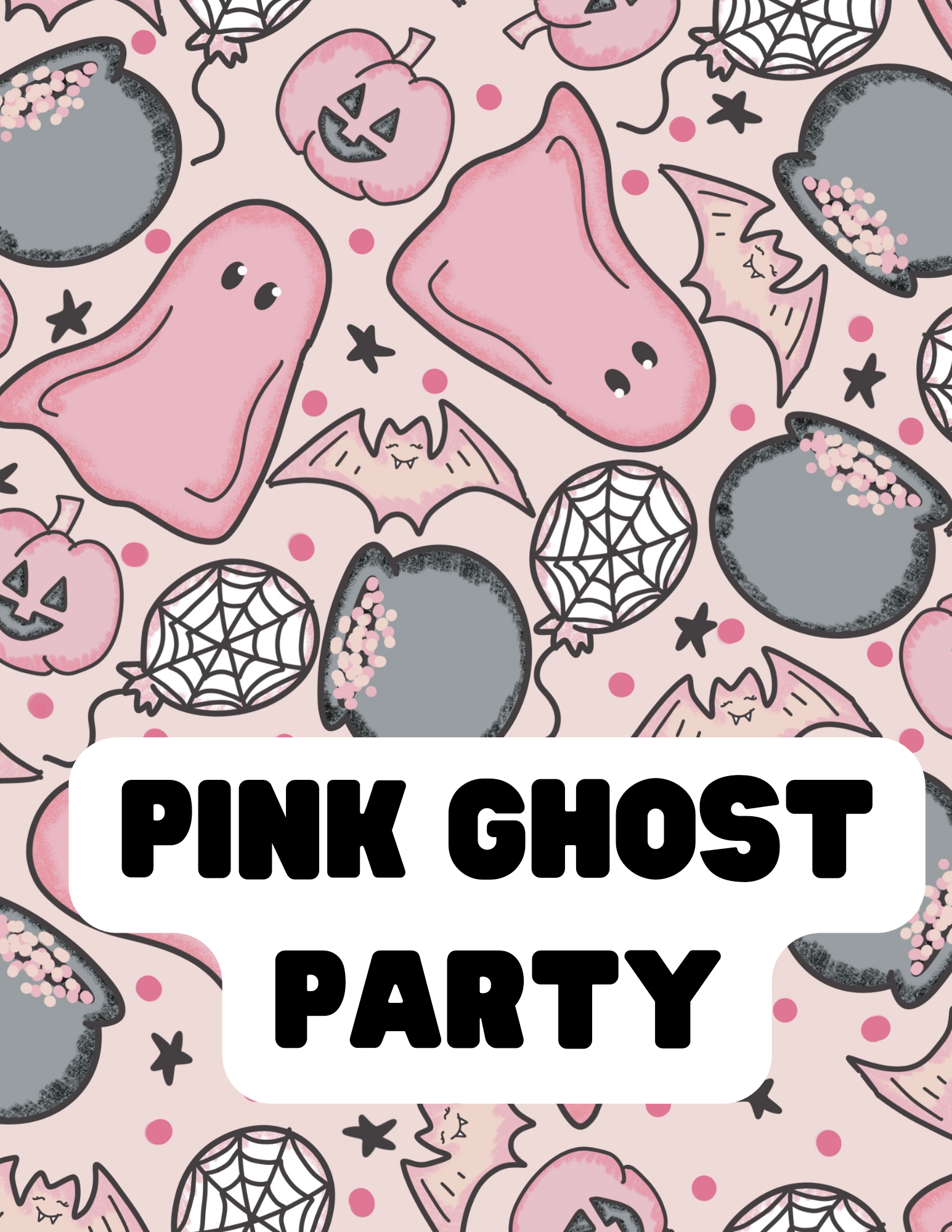 Pink Ghost Party - The Little Dickens Shop