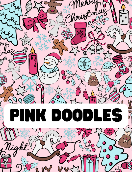 Pink Christmas Doodles