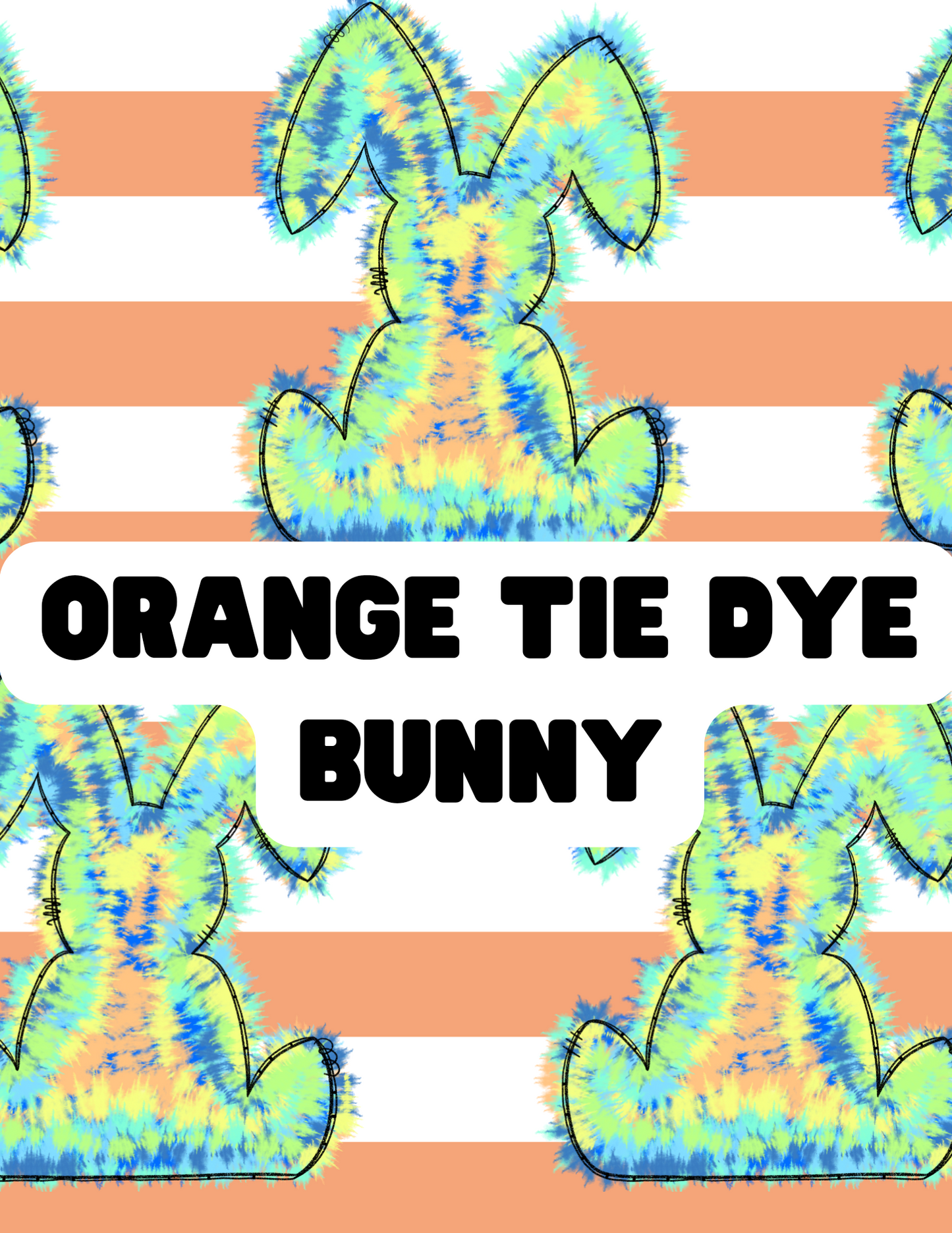 Orange Tie Dye Bunny