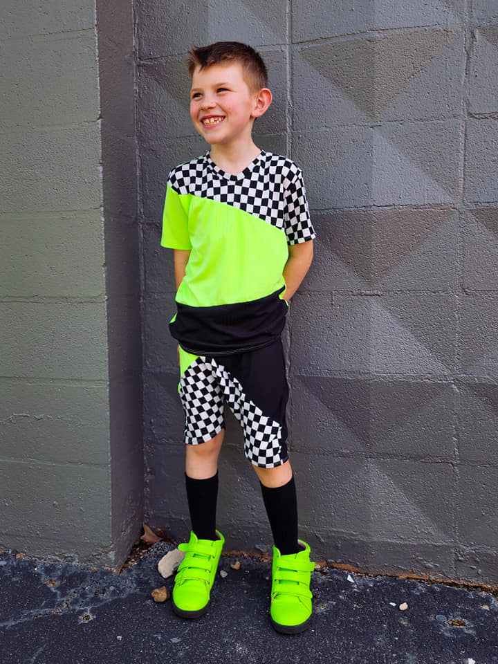 Neon Drop Colorblock Tee - The Little Dickens Shop