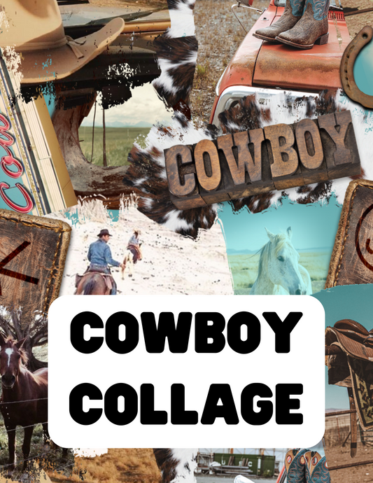 Cowboy Collage - The Little Dickens Shop